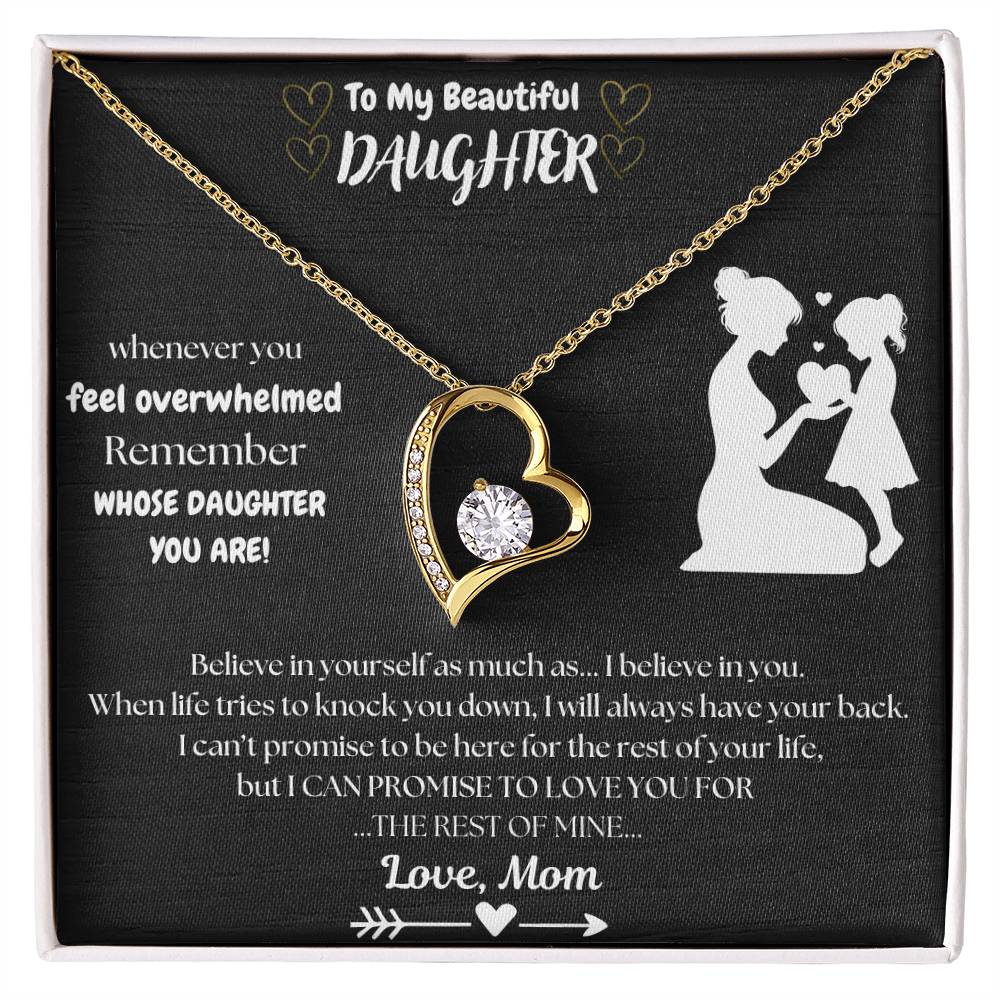 To My Beautiful Daughter Necklace, Love Mom
