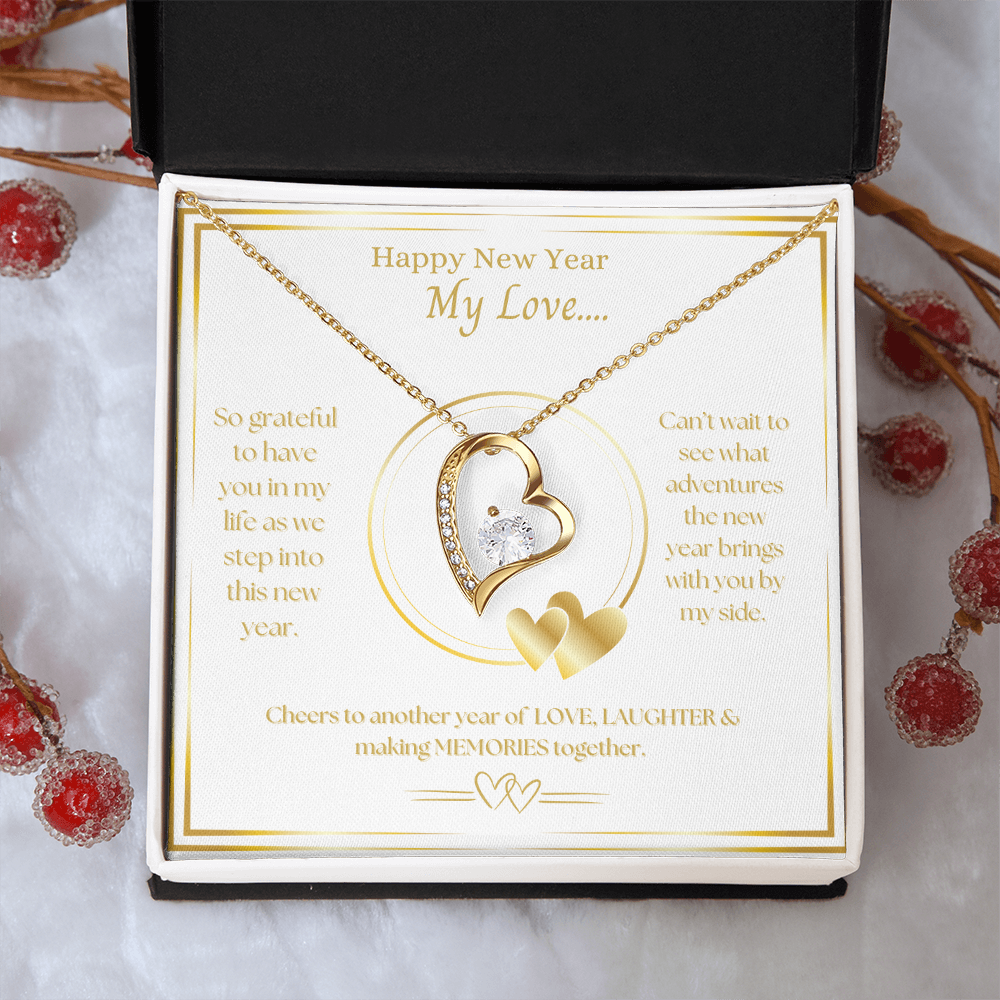 New Years Forever Love Necklace- WHITE