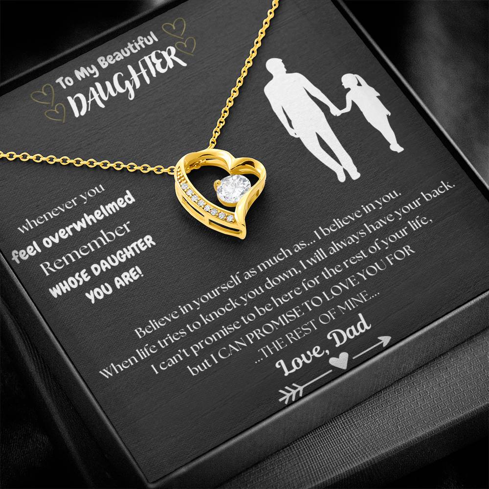 To My Beautiful Daughter Necklace, Love Dad