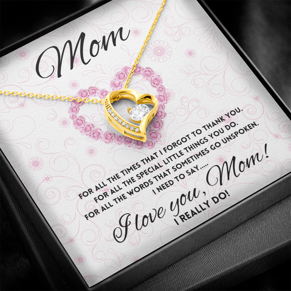 I love you Mom, Parent Appreciation Day, Mother's Day Necklace