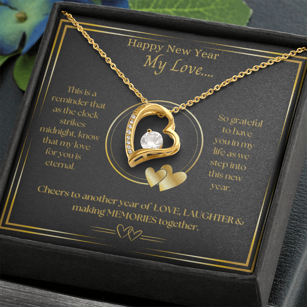 New Years Forever Love Necklace- BLACK