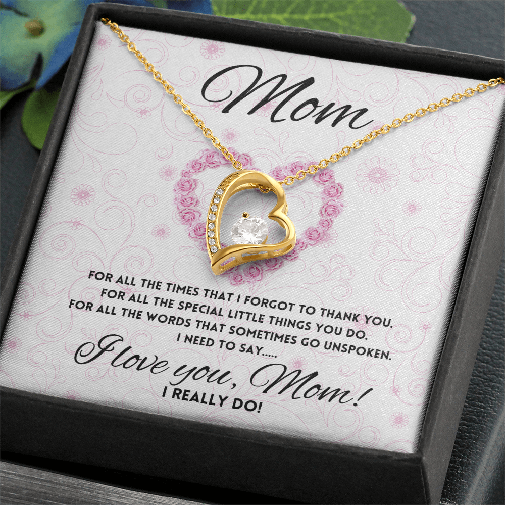 I love you Mom, Parent Appreciation Day, Mother's Day Necklace