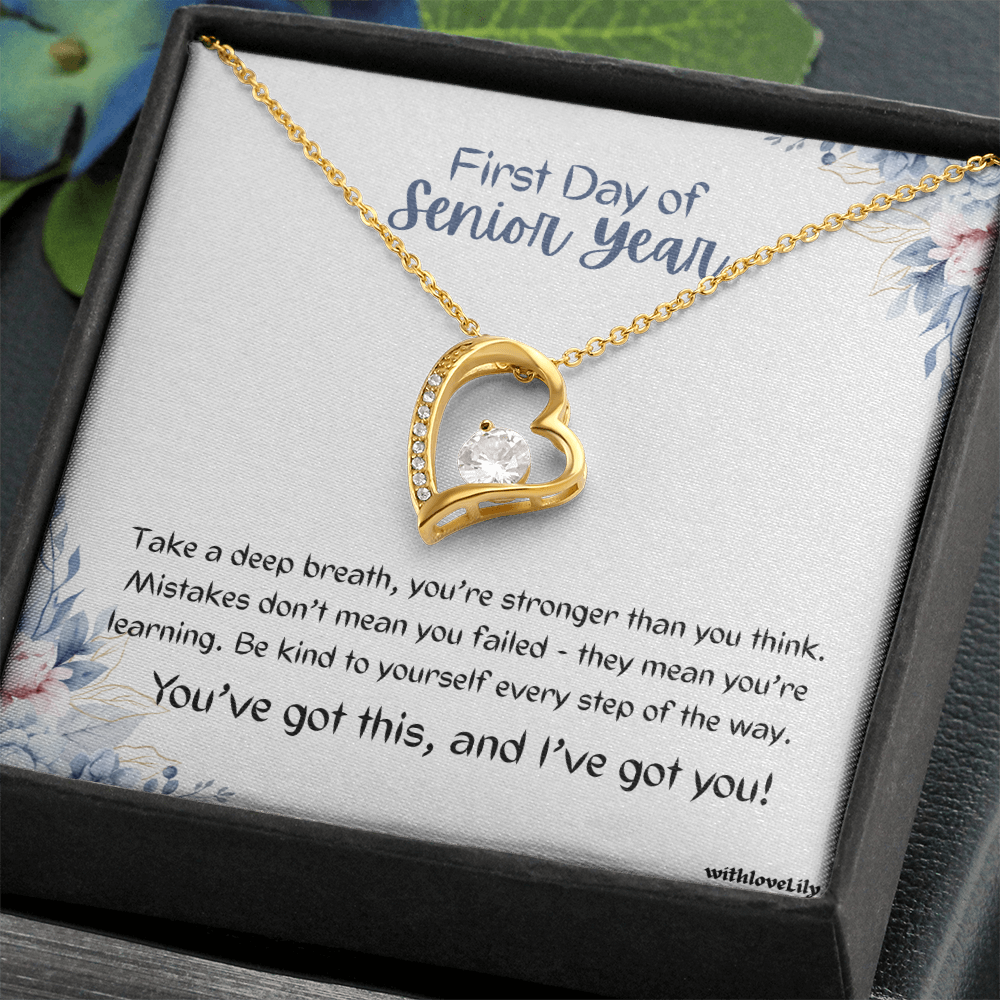 First Day of Senior Year Necklace – Inspirational Gift for Her