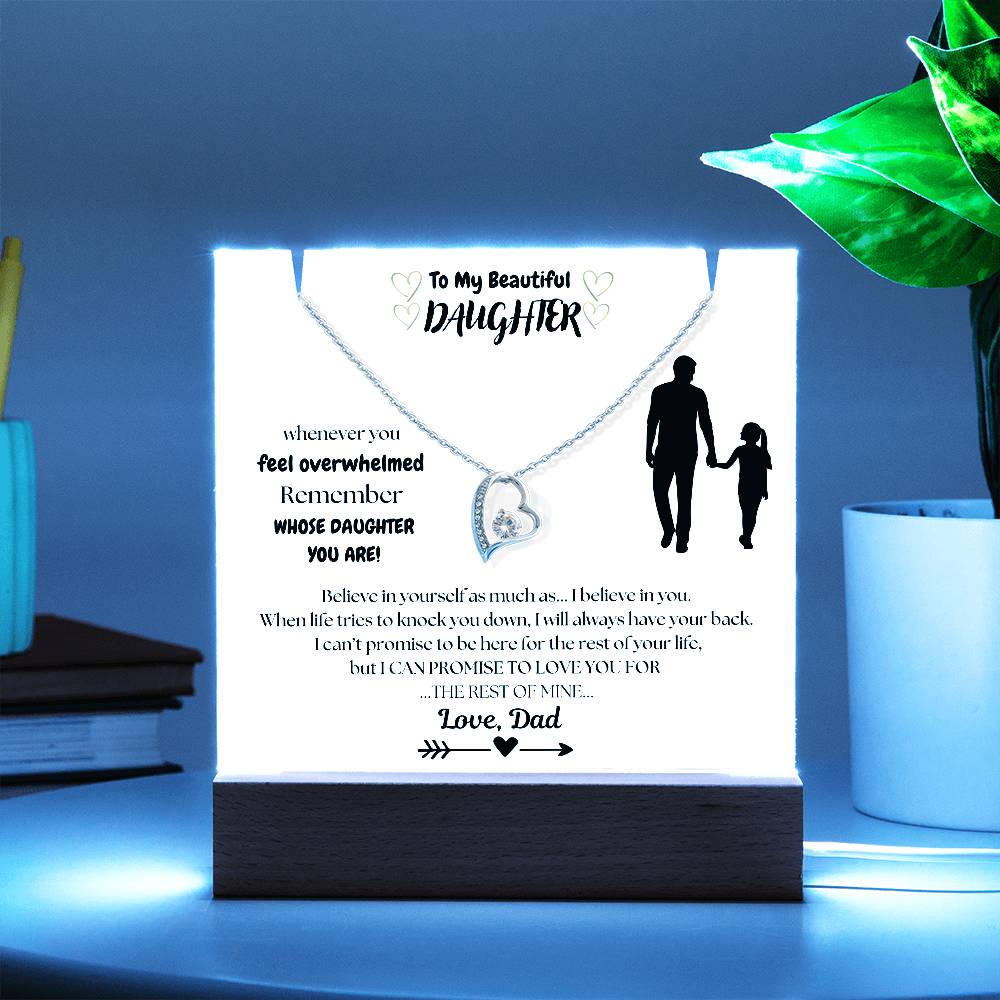 "Empower Her" Beautiful Gift to Daughter, From Dad- White Frame