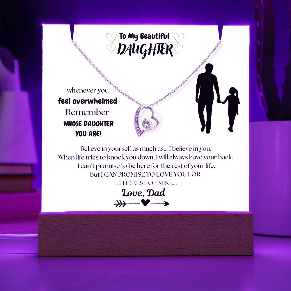 "Empower Her" Beautiful Gift to Daughter, From Dad- White Frame