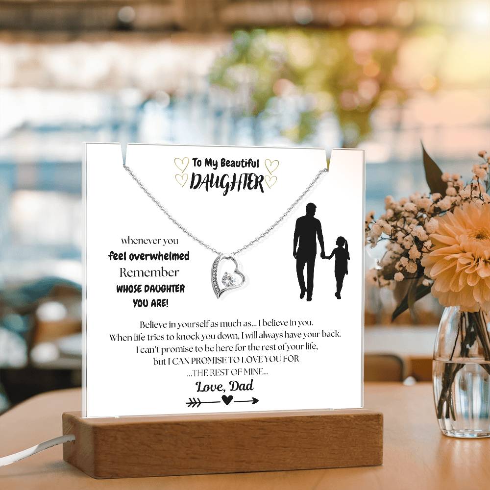 "Empower Her" Beautiful Gift to Daughter, From Dad- White Frame