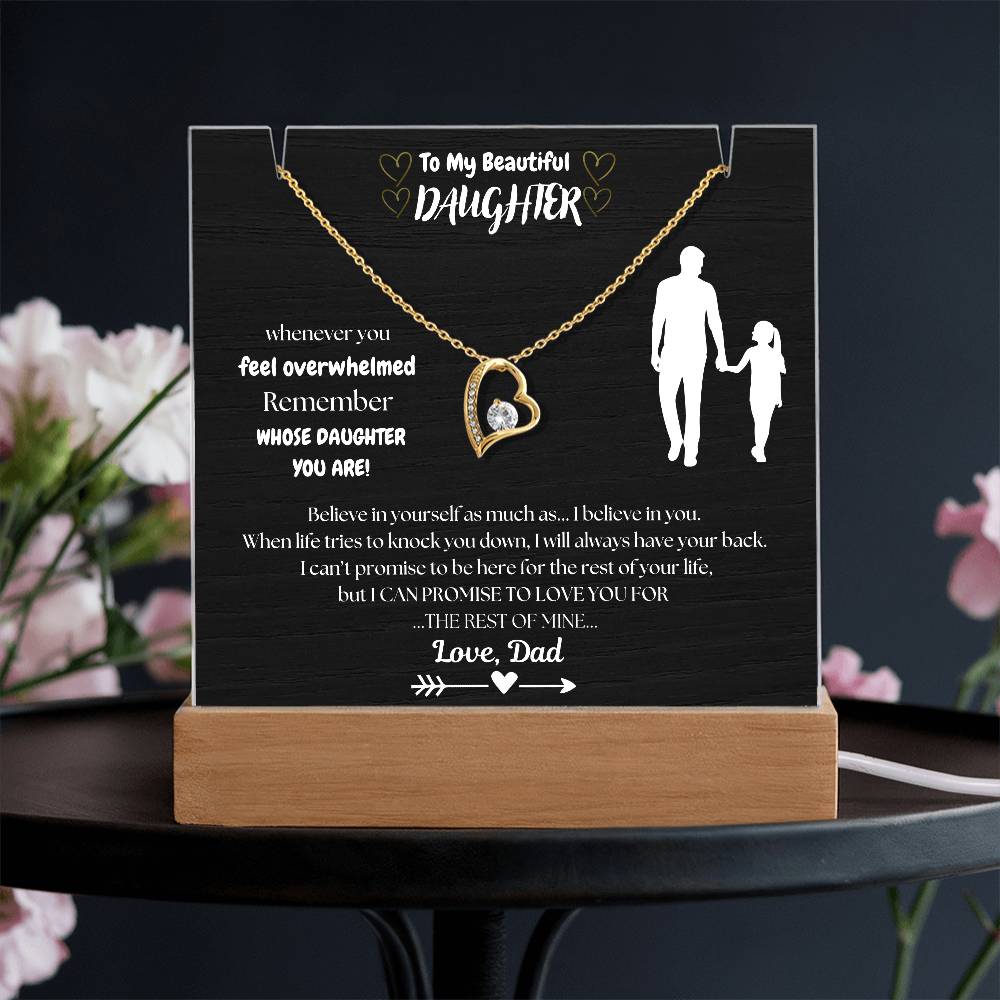"Empower Her" Beautiful Gift to Daughter, From Dad- Black Frame BEST SELLER