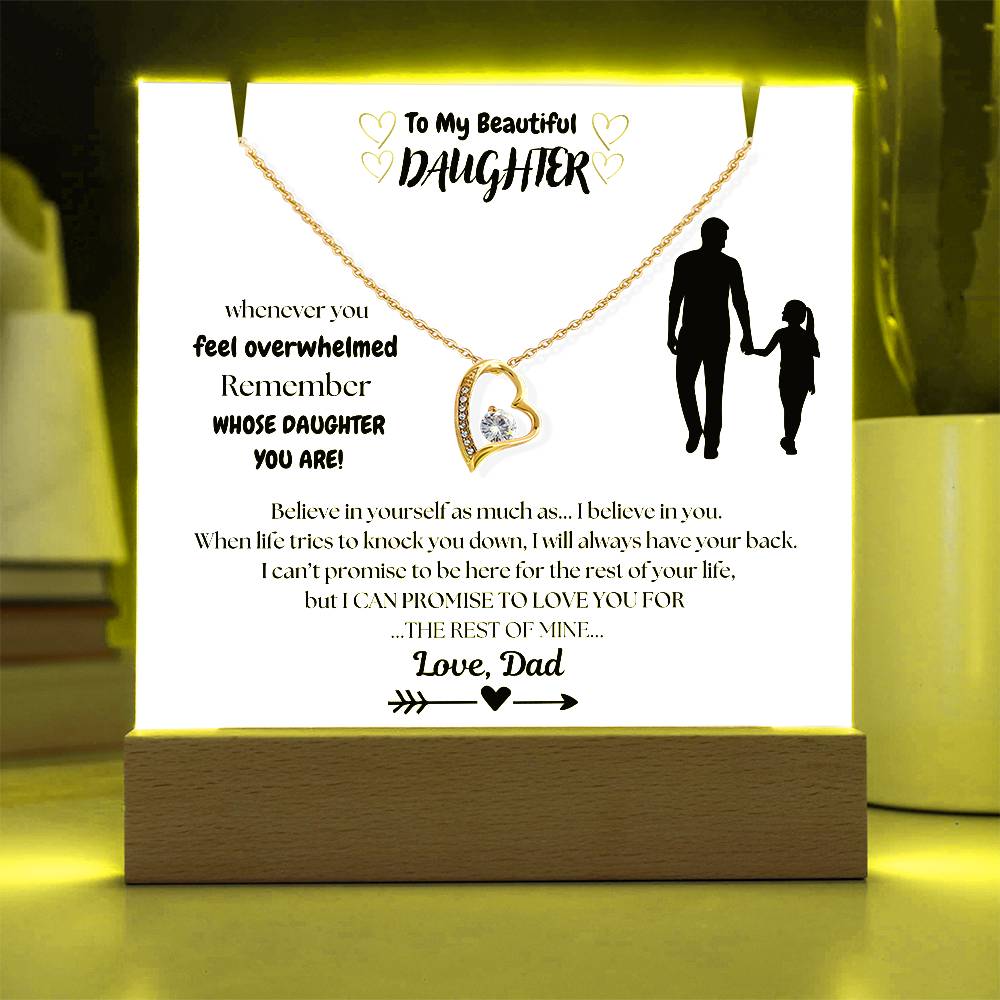 "Empower Her" Beautiful Gift to Daughter, From Dad- White Frame