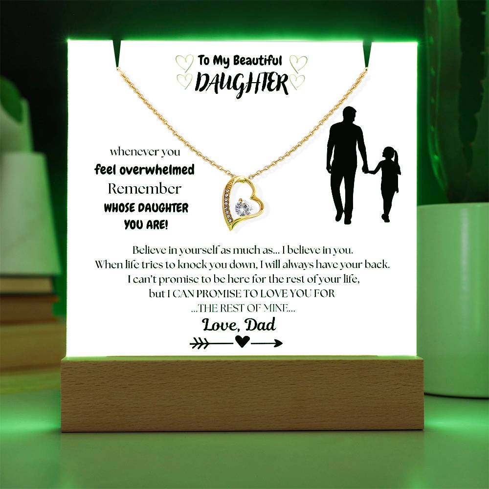 "Empower Her" Beautiful Gift to Daughter, From Dad- White Frame