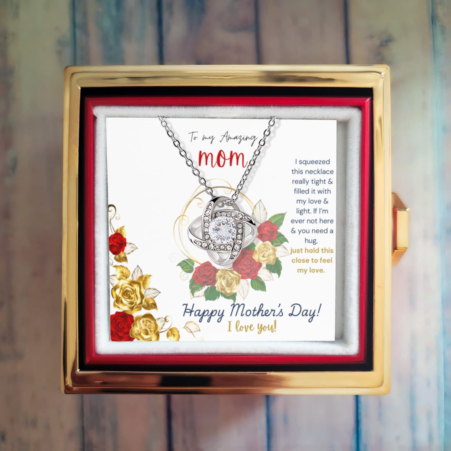To My Amazing Mom, Elegant Mother's Day Rotating Rose Box