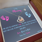 To My Mommy – Baby Footprint Necklace | Gift from Baby with Heartfelt Message Card💝💙