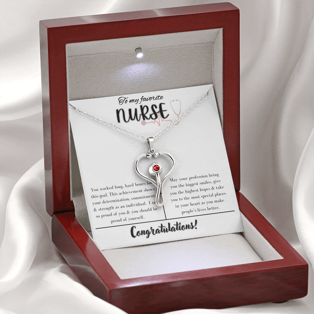 To My Favorite Nurse, Appreciation Necklace