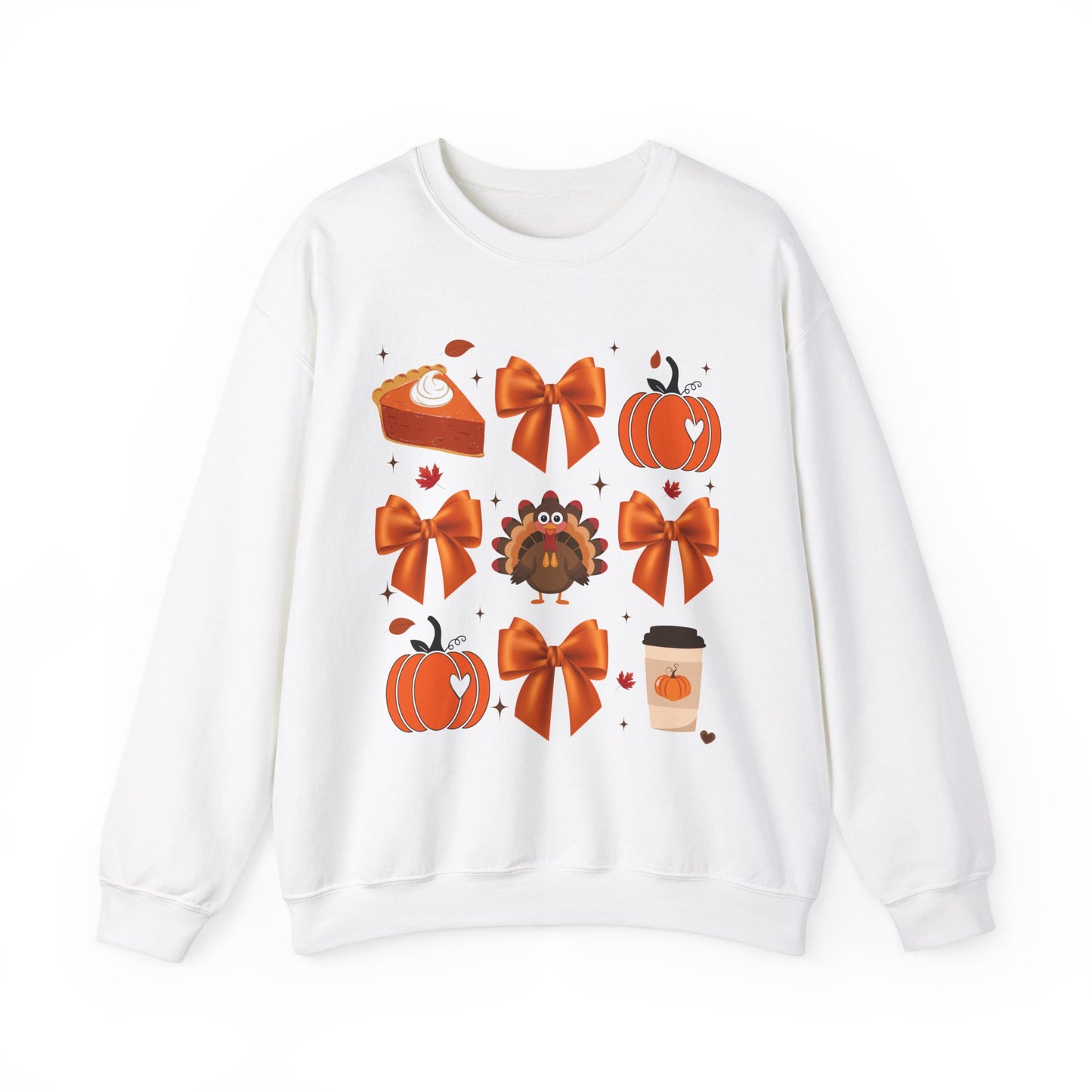 Cute Thanksgiving Bow & Pumpkin Sweatshirt