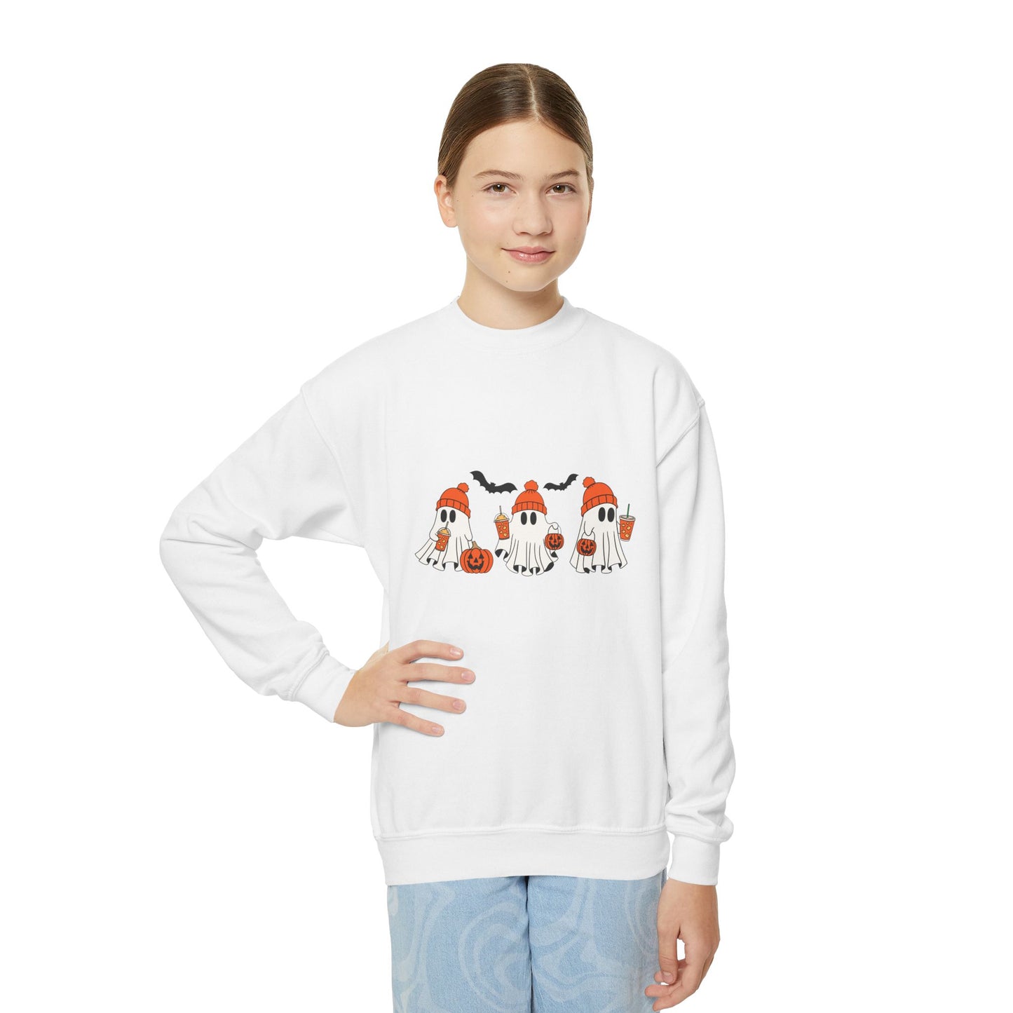 Cute Ghost Sweatshirt- Youth