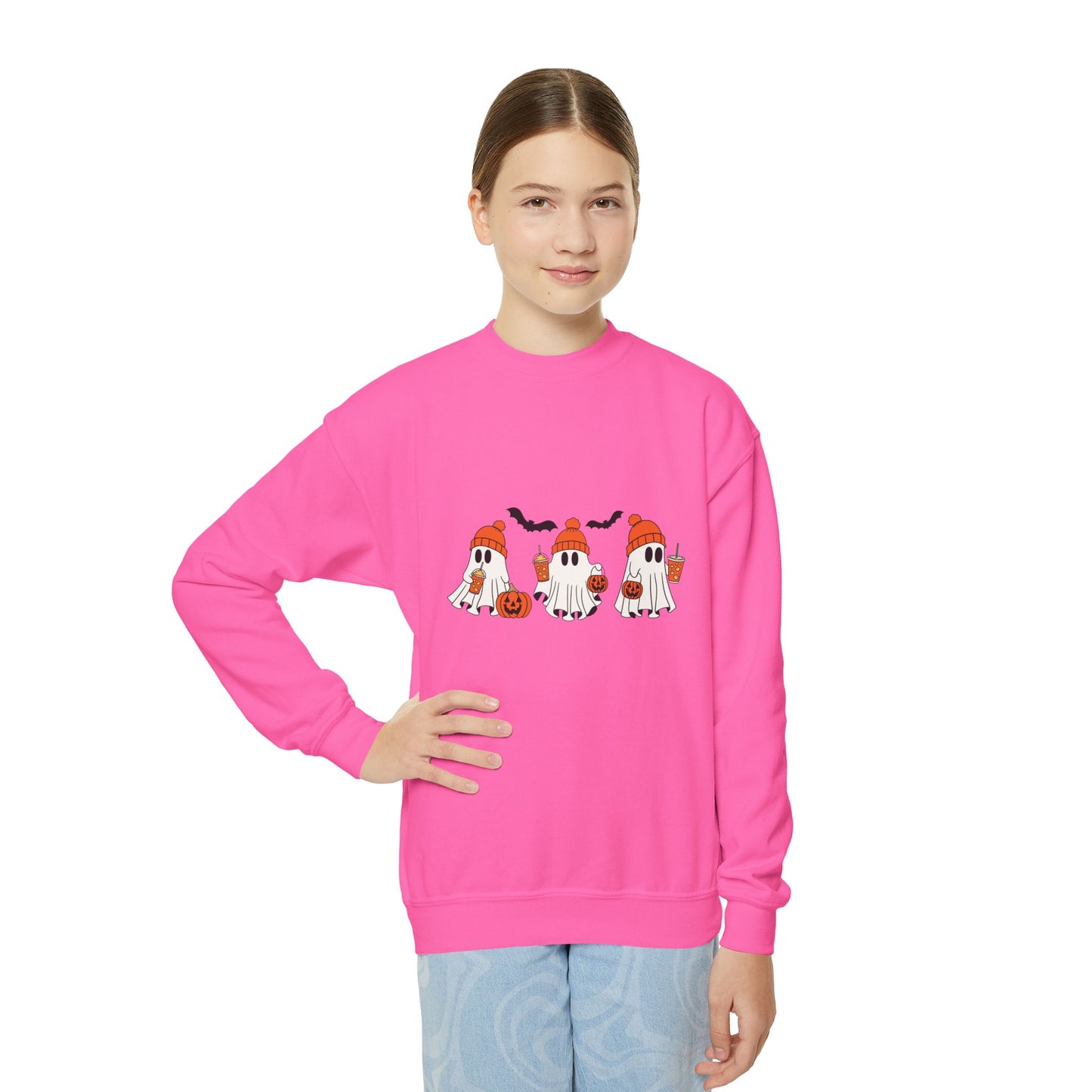 Cute Ghost Sweatshirt- Youth