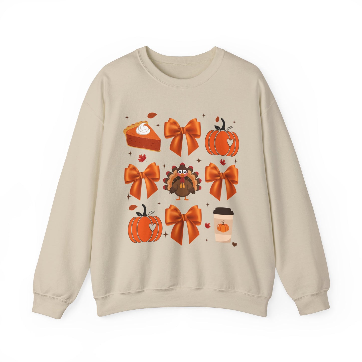 Cute Thanksgiving Bow & Pumpkin Sweatshirt