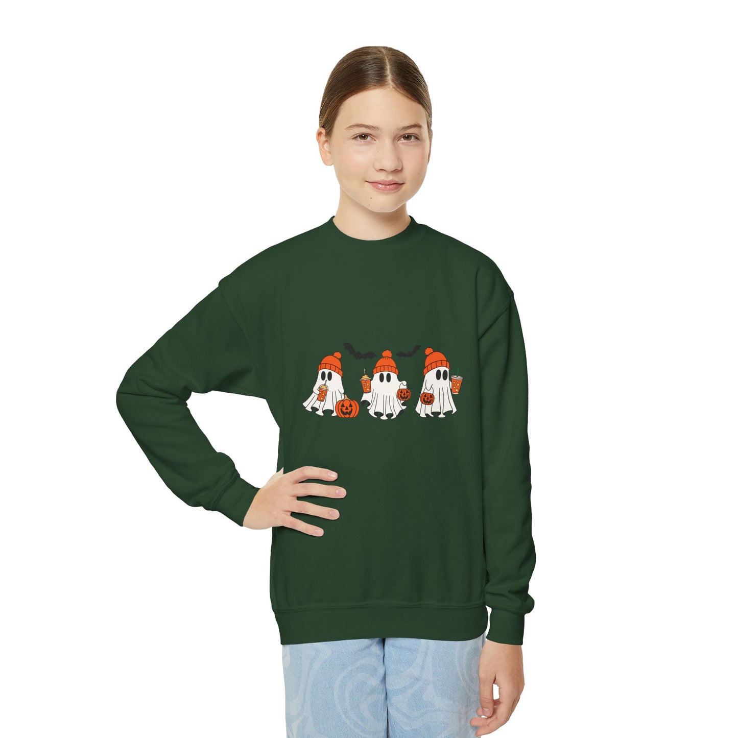 Cute Ghost Sweatshirt- Youth