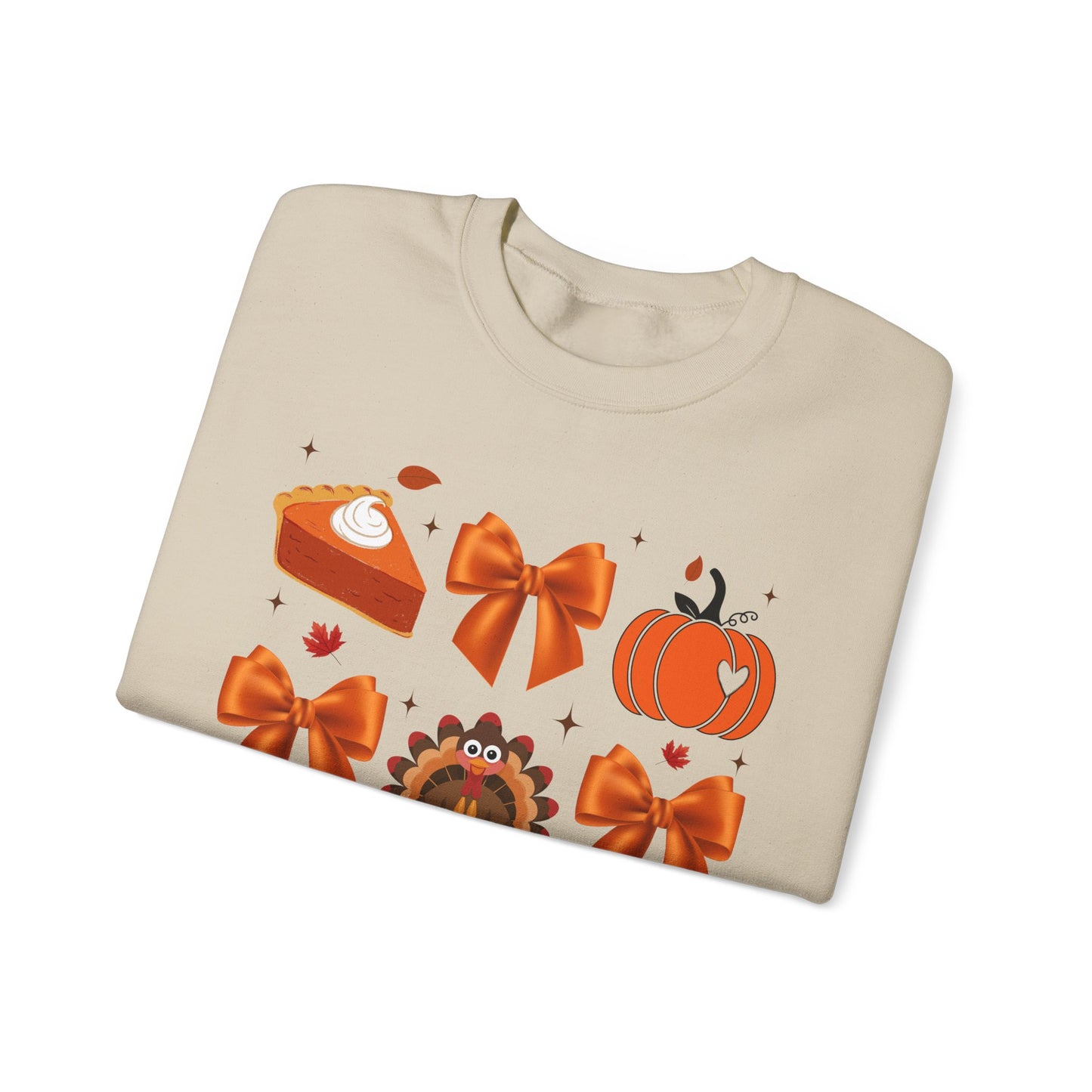 Cute Thanksgiving Bow & Pumpkin Sweatshirt