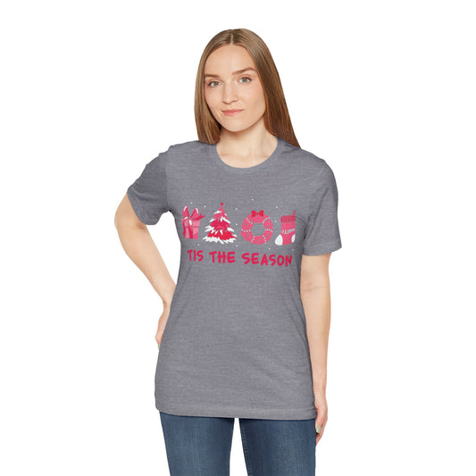 Pink Tis The Season Christmas Tee - Unisex Tee