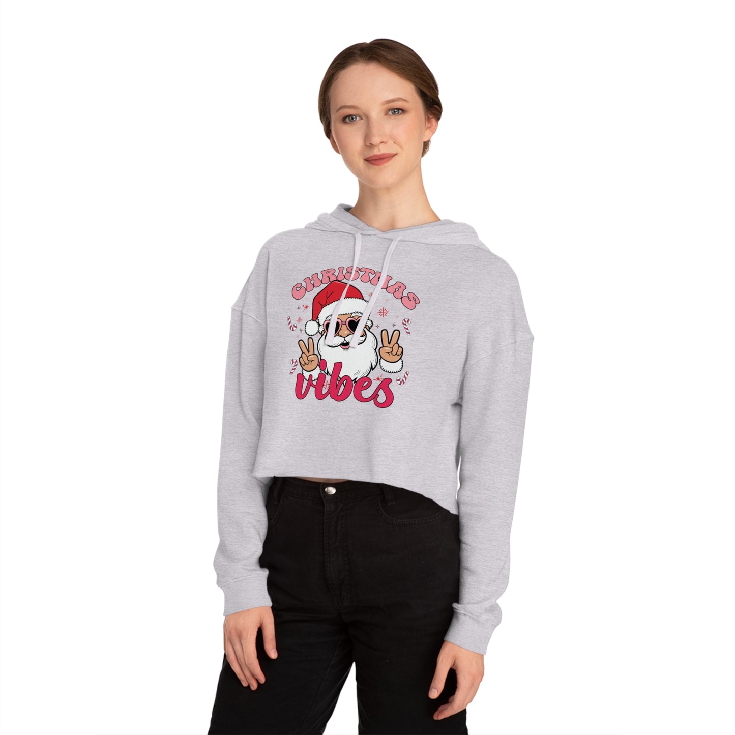 Christmas Vibes Cropped Hoodie