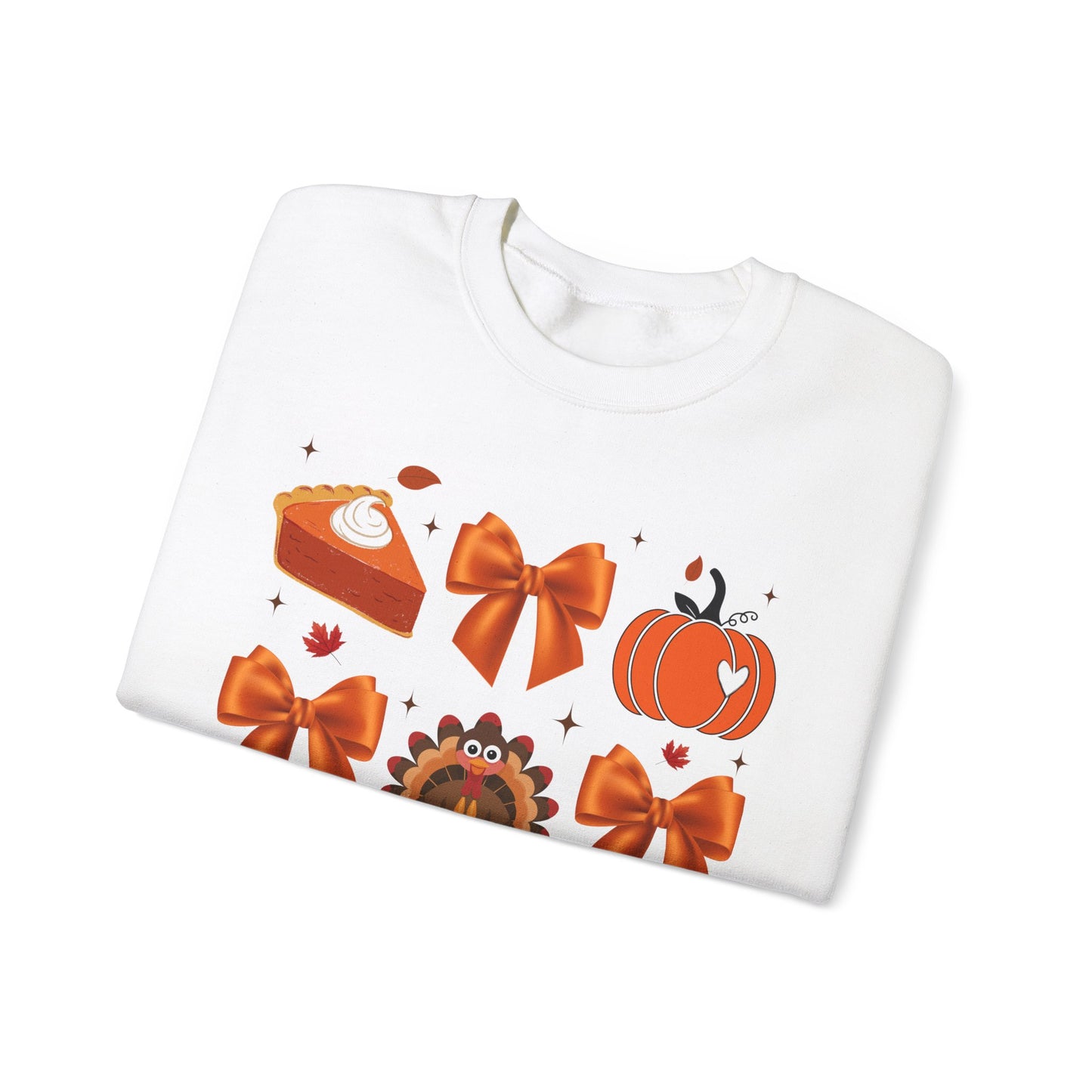 Cute Thanksgiving Bow & Pumpkin Sweatshirt