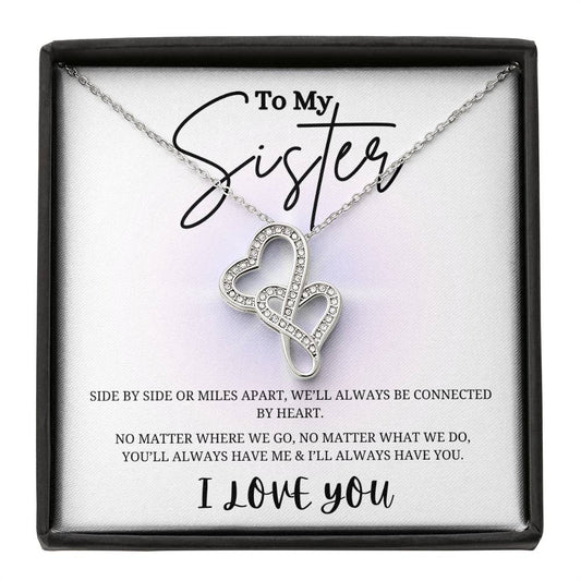 To My Sister Heart to Heart Necklace