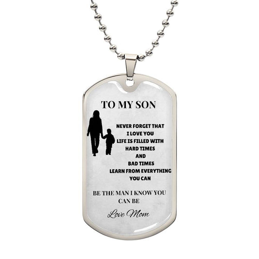 To My Son Luxury Personalized Tag Necklace BEST SELLER