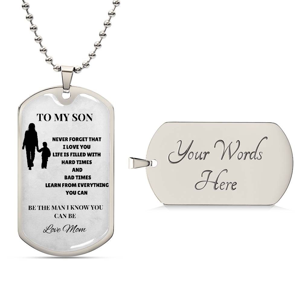 To My Son Luxury Personalized Tag Necklace BEST SELLER