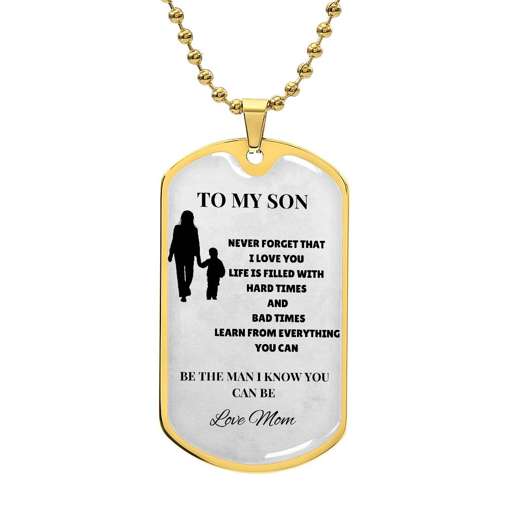 To My Son Luxury Personalized Tag Necklace BEST SELLER