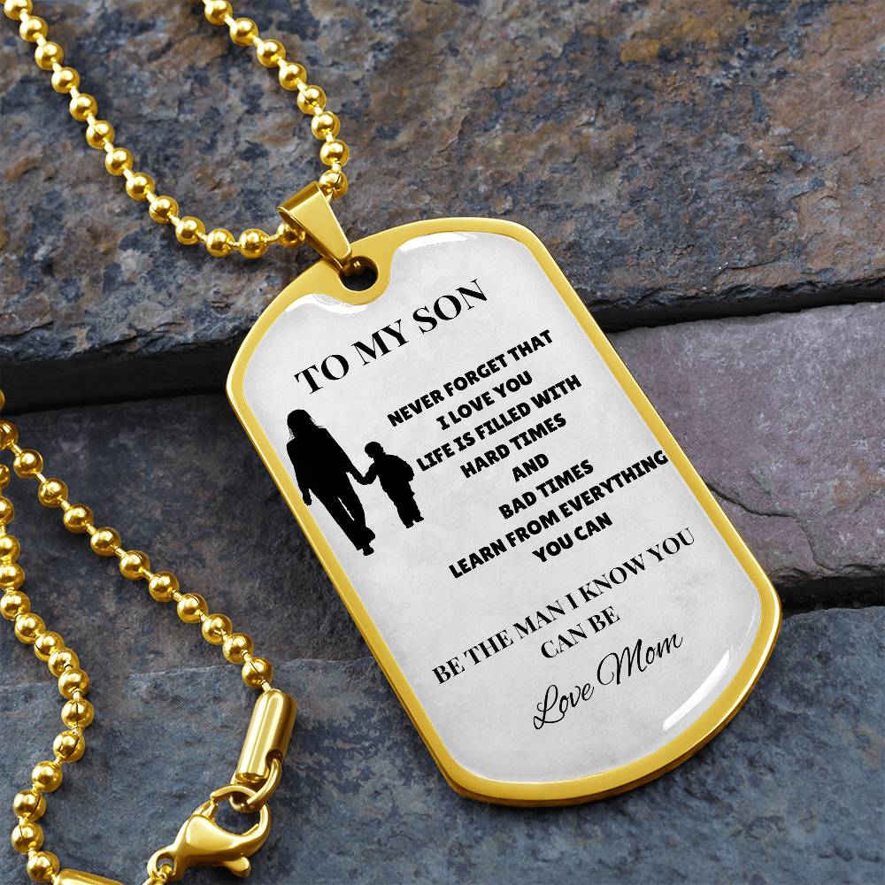 To My Son Luxury Personalized Tag Necklace BEST SELLER