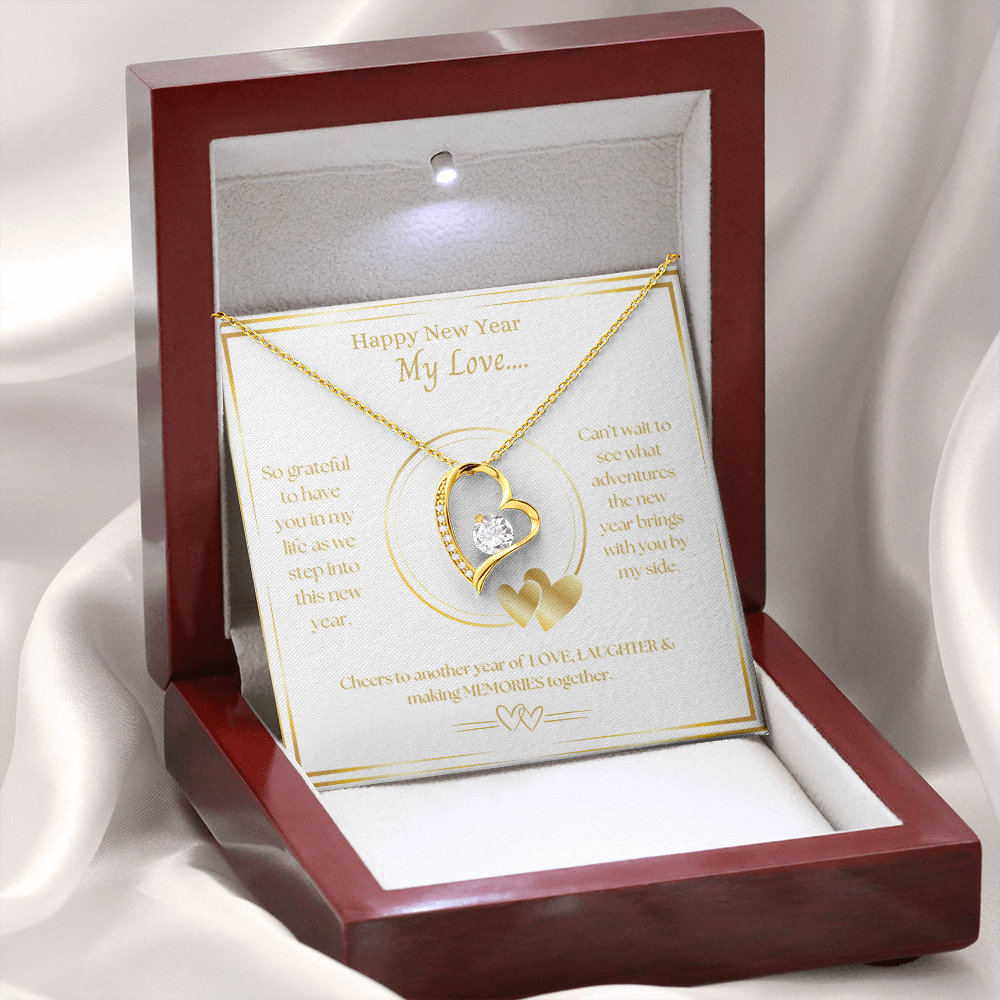 New Years Forever Love Necklace- WHITE