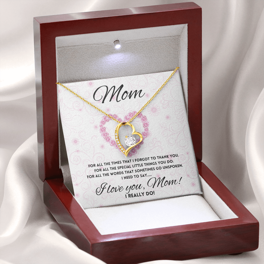 I love you Mom, Parent Appreciation Day, Mother's Day Necklace