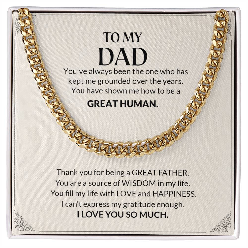 To My Dad | Cuban Link Chain