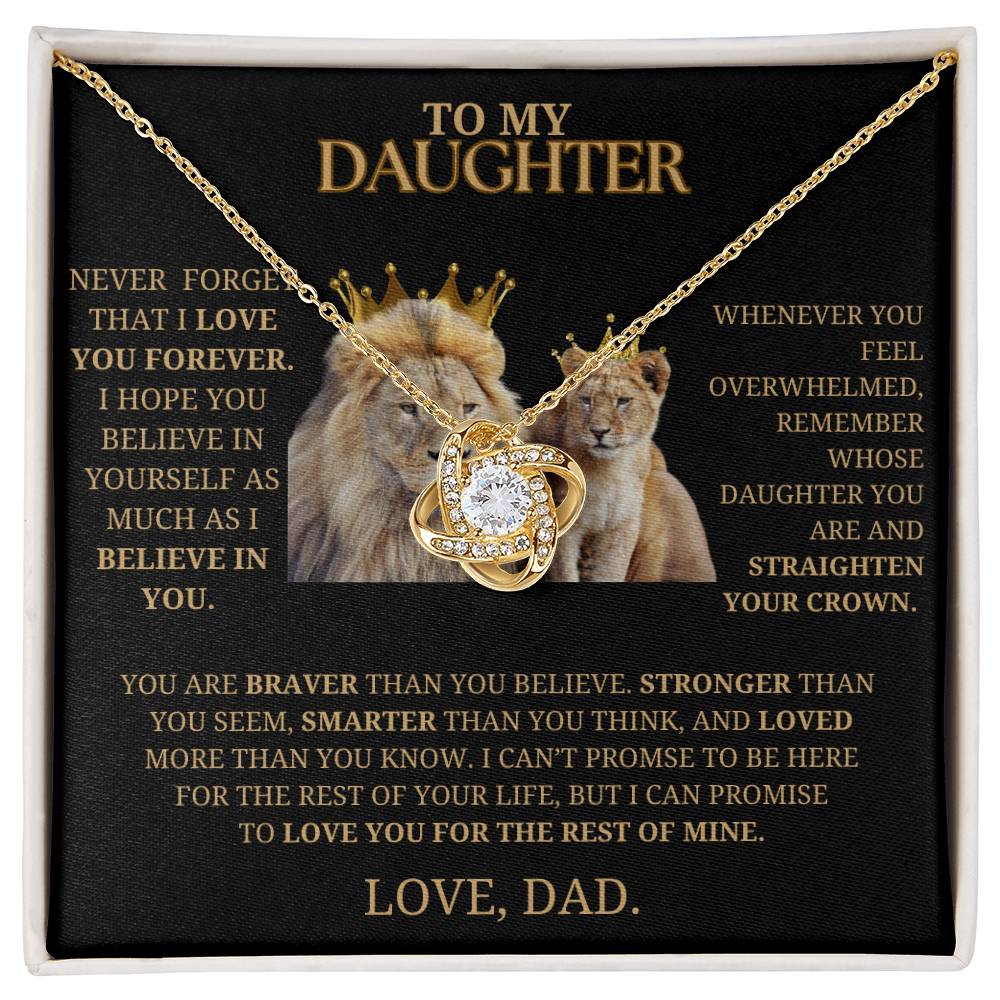 To My Daughter Never Forget That I LOVE YOU Necklace BEST SELLER