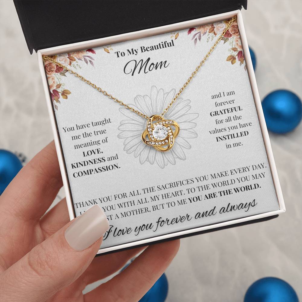 To My Beautiful Mom Necklace