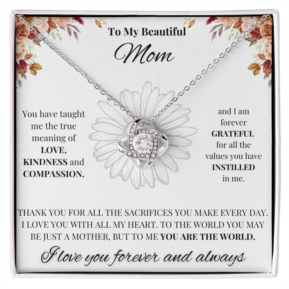 To My Beautiful Mom Necklace