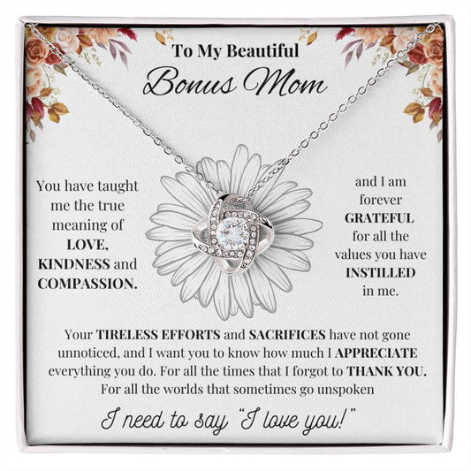 To My Beautiful Bonus Mom Necklace