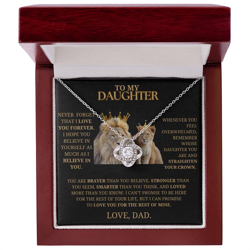 To My Daughter Never Forget That I LOVE YOU Necklace BEST SELLER