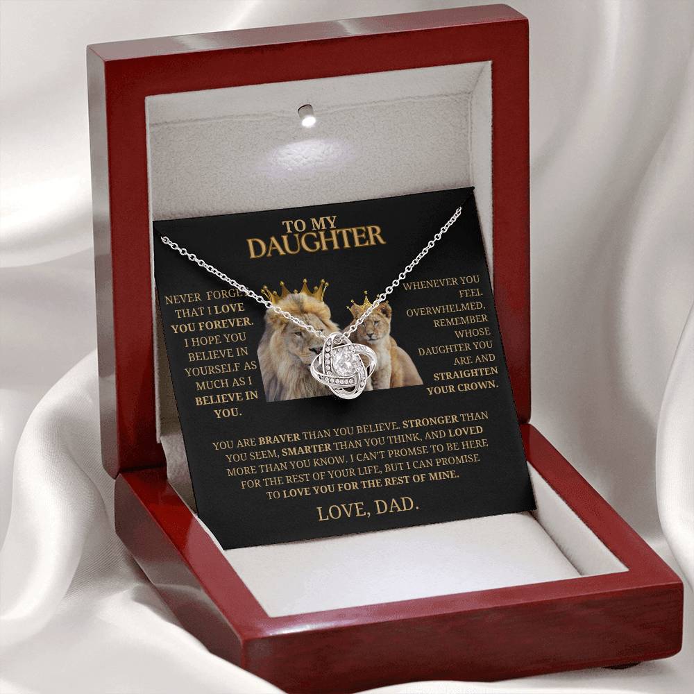 To My Daughter Never Forget That I LOVE YOU Necklace BEST SELLER