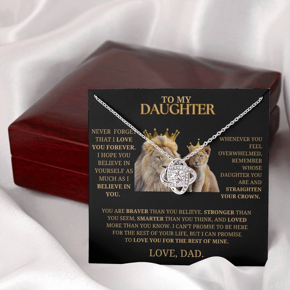 To My Daughter Never Forget That I LOVE YOU Necklace BEST SELLER