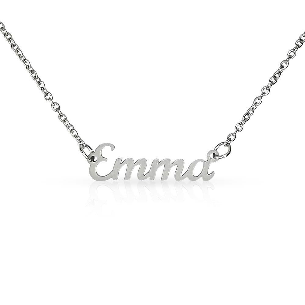 Personalized Horizontal Name Plate Necklace