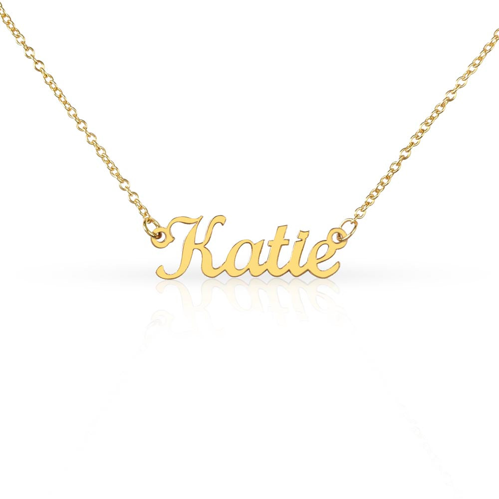 Personalized Horizontal Name Plate Necklace