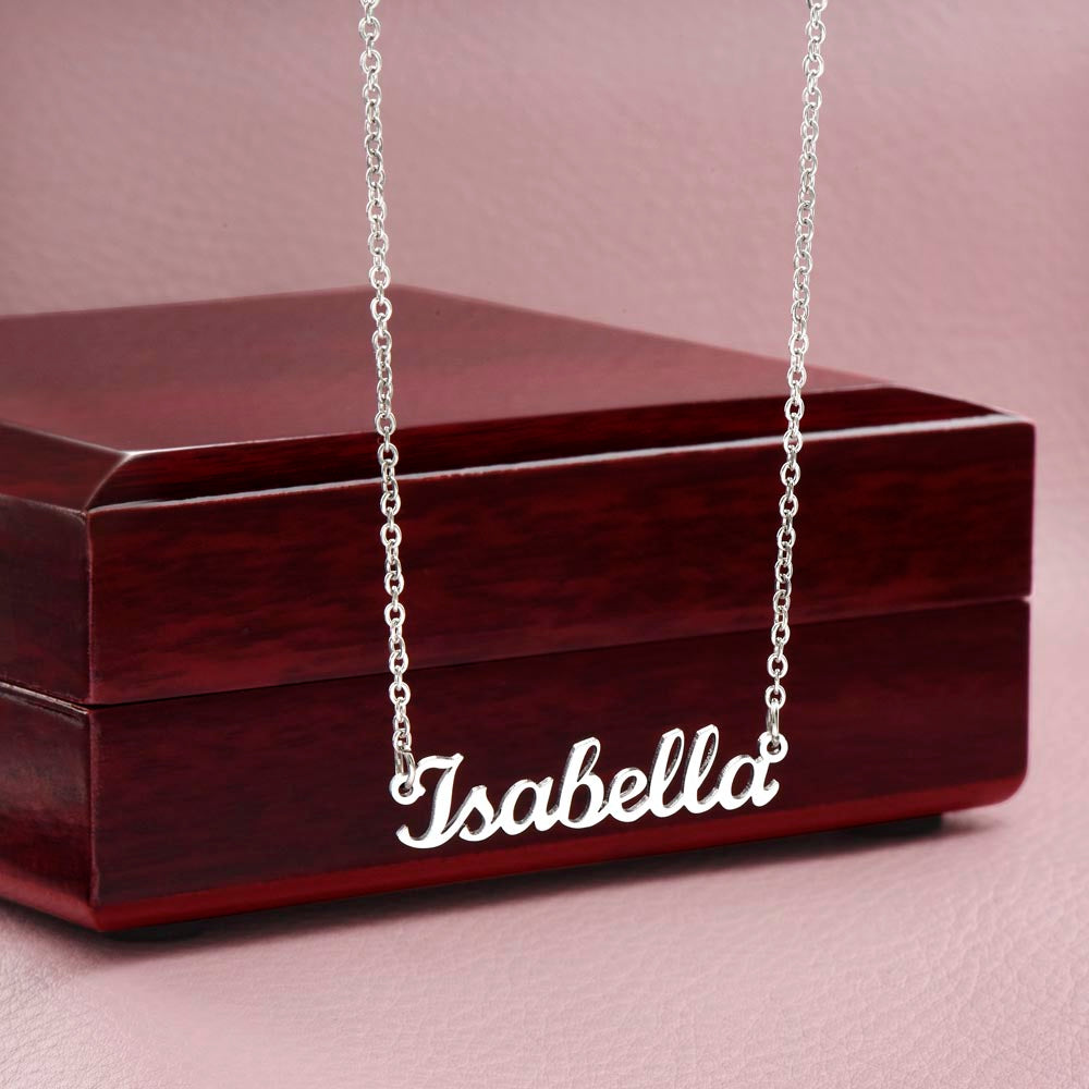 Personalized Horizontal Name Plate Necklace