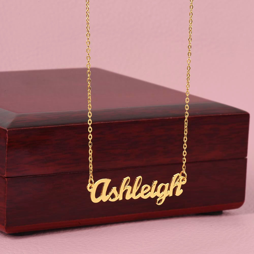 Personalized Horizontal Name Plate Necklace