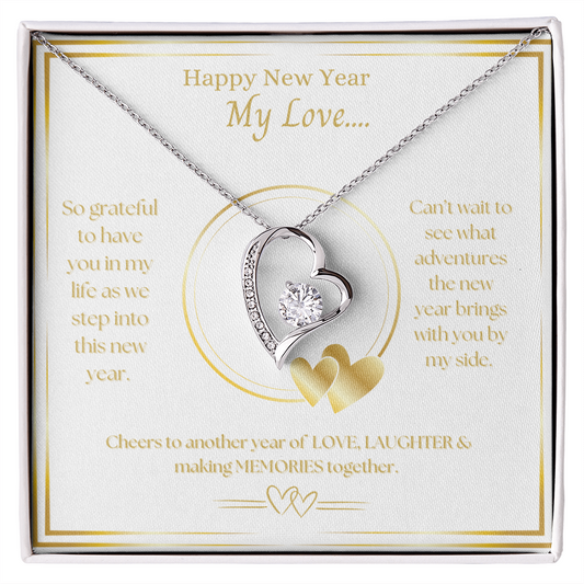 New Years Forever Love Necklace- WHITE