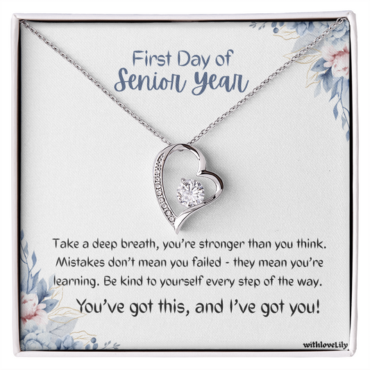 First Day of Senior Year Necklace – Inspirational Gift for Her