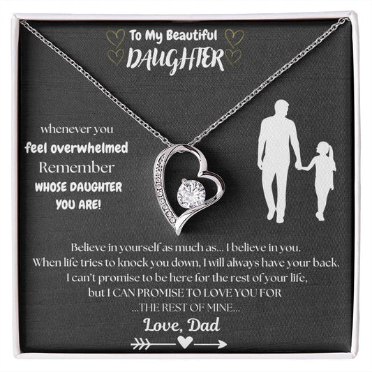 To My Beautiful Daughter Necklace, Love Dad BEST SELLER