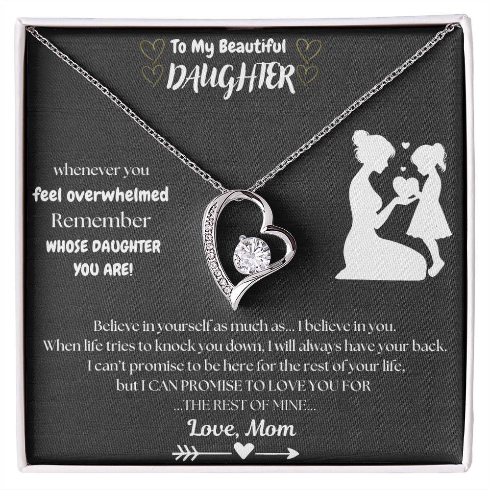 To My Beautiful Daughter Necklace, Love Mom