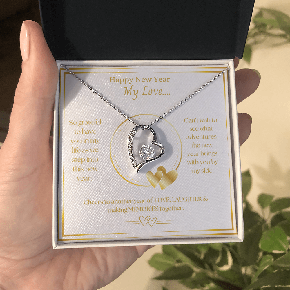 New Years Forever Love Necklace- WHITE