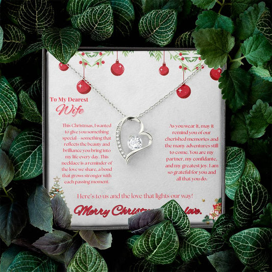 To My Dearest Wife Forever Love Merry Christmas Necklace